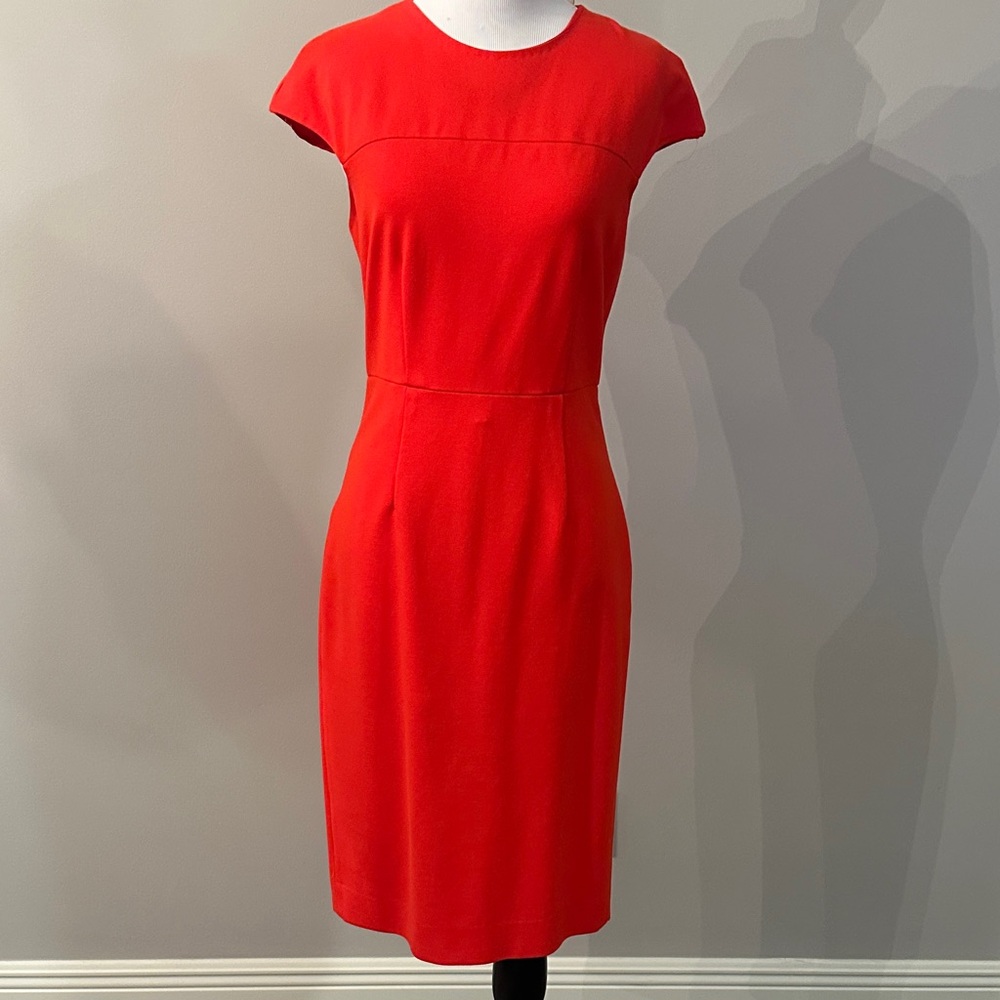 Diane Von Furstenberg Vibrant Red Midi Dress